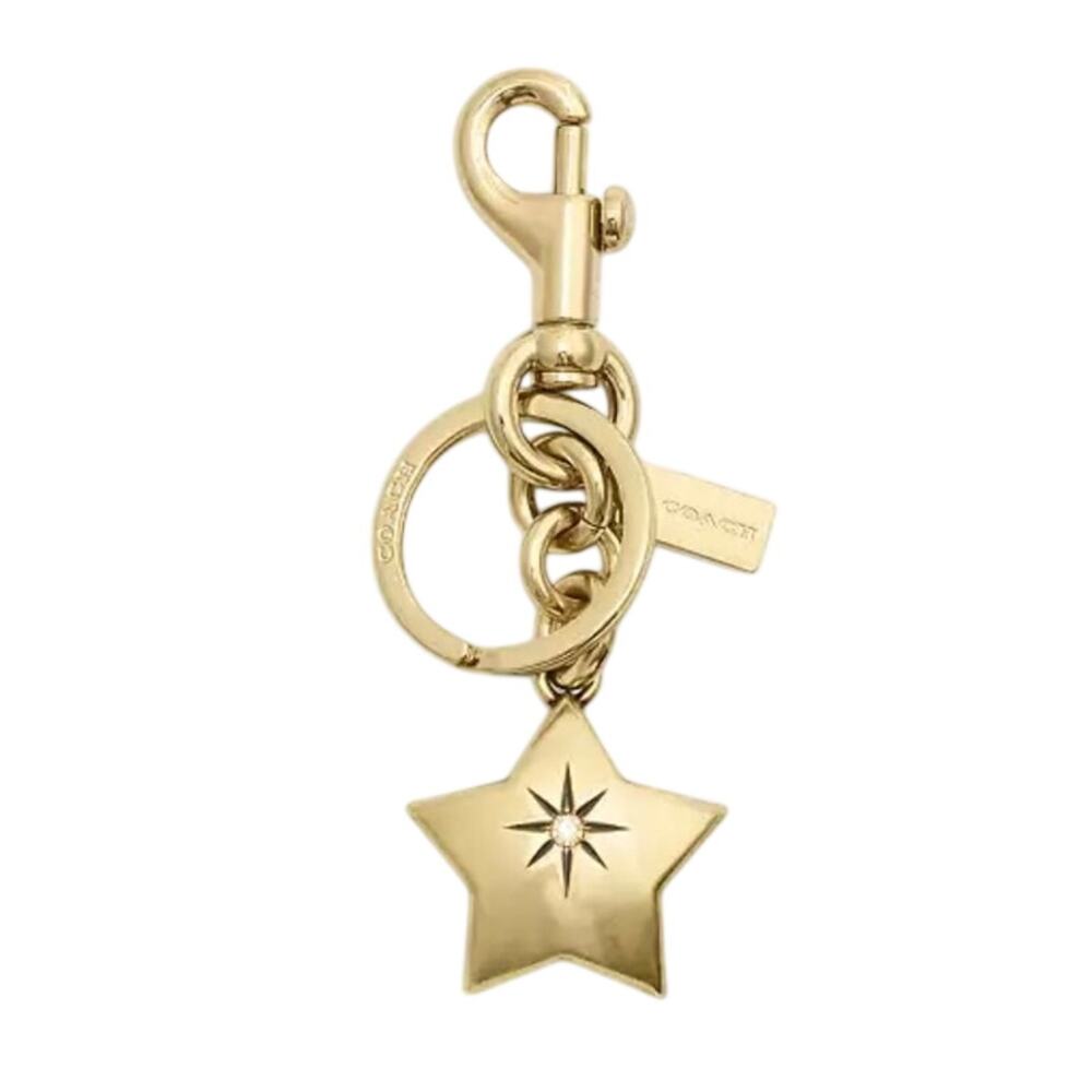 Coach Gold Mini Star Bag Charm NWT